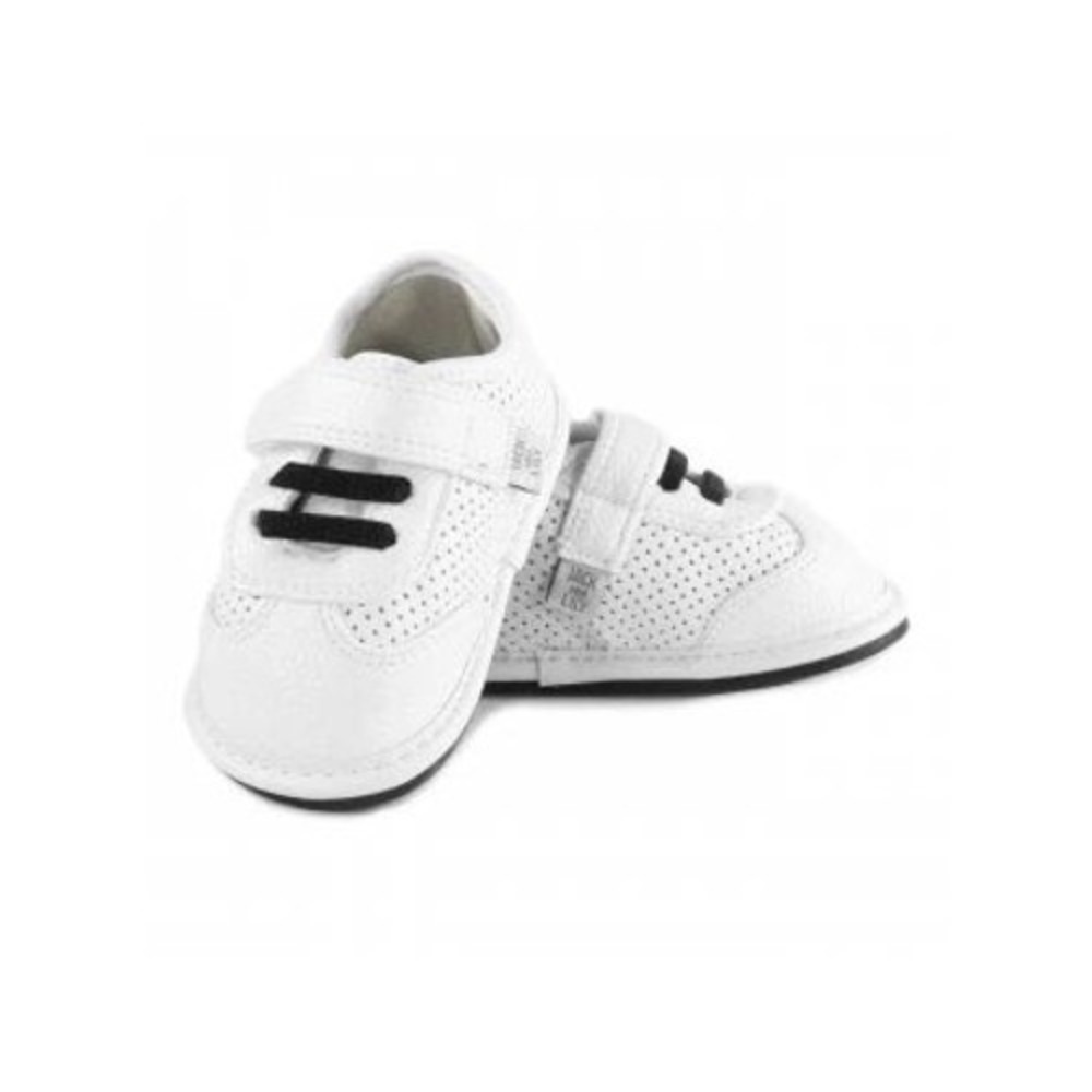 Jack & Lily White Leather Sneakers Baby Toddler Shoes‎ Size 6-12 Months